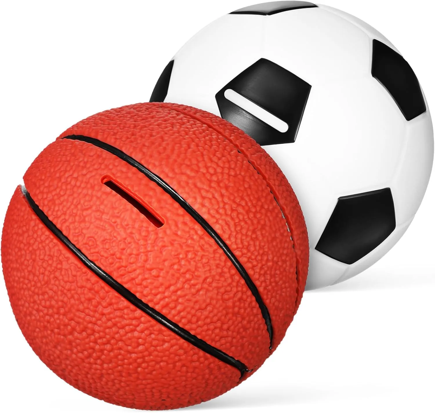 BESPORTBLE Cartoon Piggy Banks Set 2pcs Football Basketball Coin Banks Kids for Boys Girls Boys Money Saving