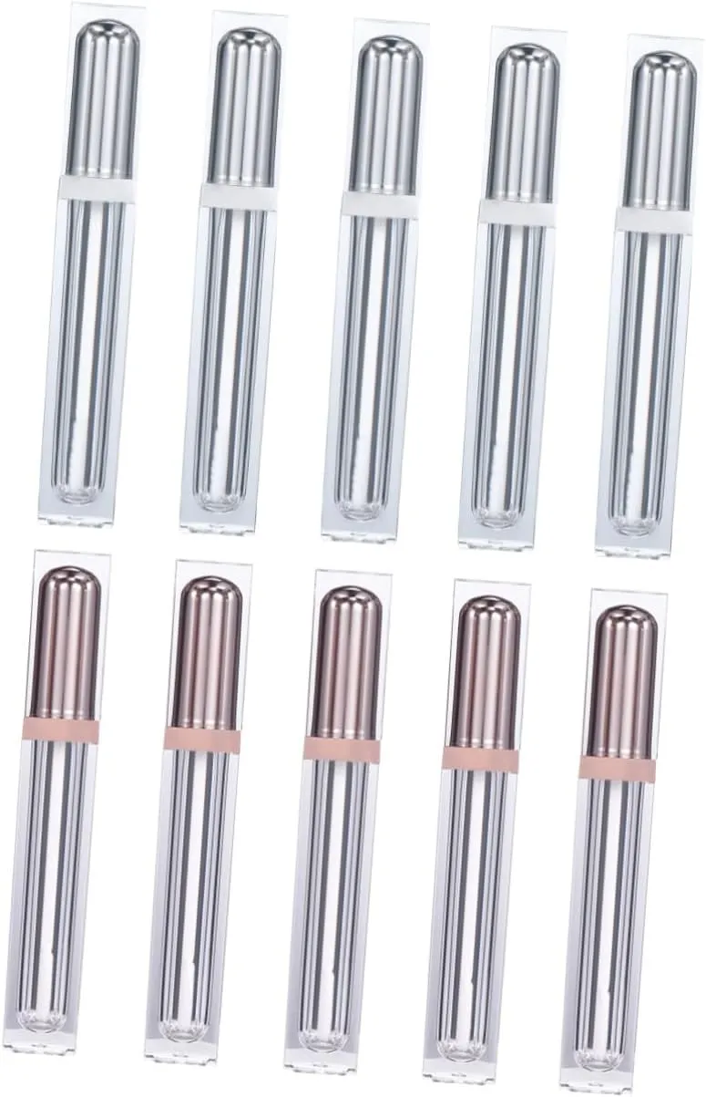 BESTYASH 10Pcs Refillable Lip Gloss Tubes with Wand Empty Containers for DIY Makeup Lightweight Portable Bottles for Travel and Professional Use