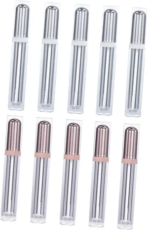 BESTYASH 10Pcs Refillable Lip Gloss Tubes with Wand Empty Containers for DIY Makeup Lightweight Portable Bottles for Travel and Professional Use