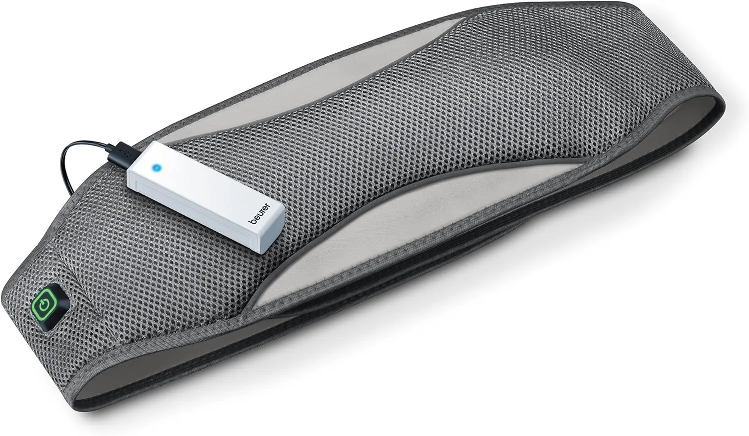 Beurer Portable, Wireless, Heating Belt Pad with Convenient Storage Bag, Rechargeable for Indoor and Outdoor Use, Pain Relief, Dark Grey, 16 Oz