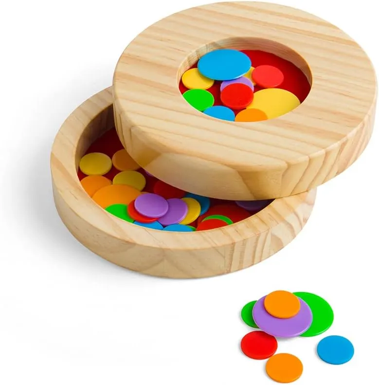 Bigjigs Toys, Tiddlywinks Game, Wooden Toys, Tiddly Winks, Board Games, Travel Games for Kids, Pocket Money Toys, Traditional Games, Board Games for Families