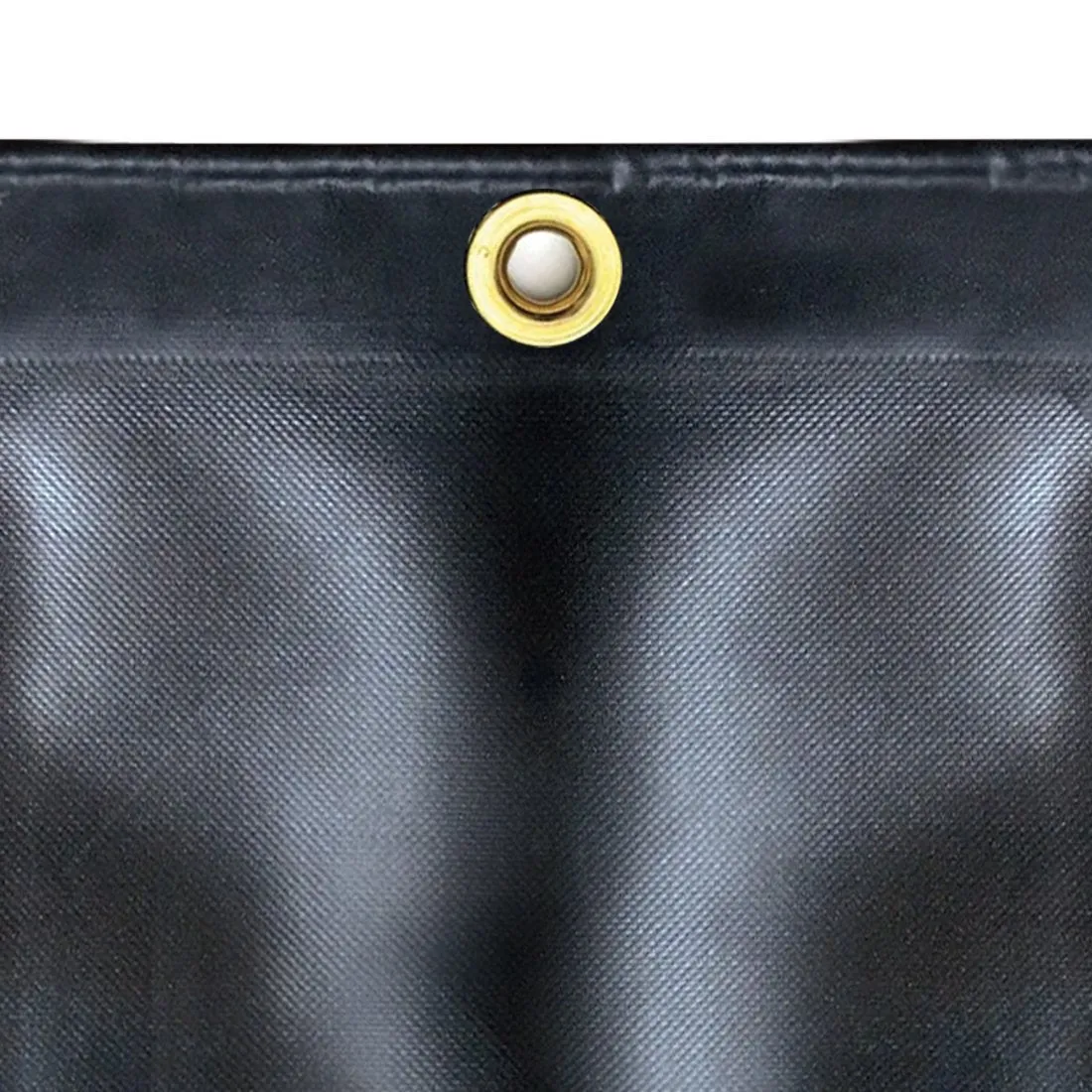 Black Solid 18 Oz. Vinyl Tarp - 7 Foot x 15 Foot