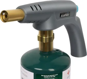 BLUEFIRE Powerful Propane Torch Head, Trigger Start Mapp Gas Turbo Torch Map Gas Cooking Torch Kit with Adjust Flame, Grill Gun Torch for Cooking Soldering Welding brazing Fuel by MAPP, MAP/PRO