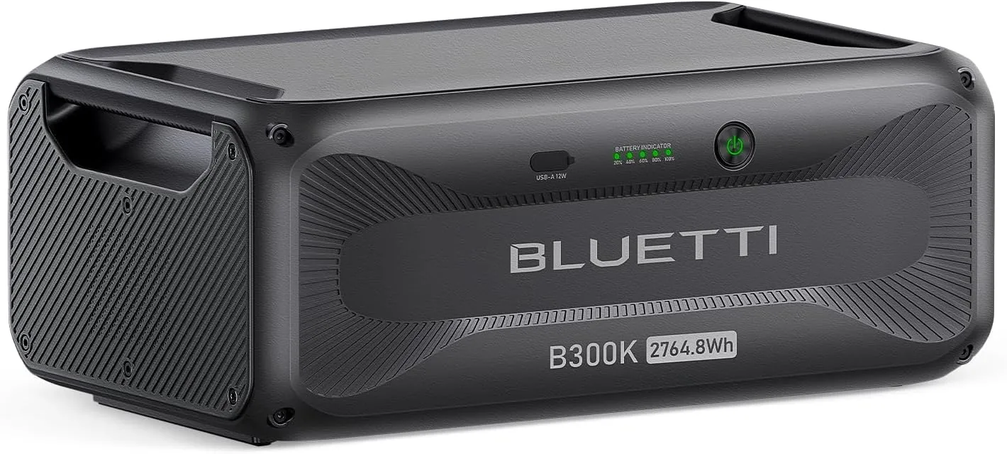 BLUETTI B300K Expansion Battery, 2764.8Wh LiFePO4 Battery Pack for Power Station AC200L AC300 AC500 AC200MAX, Extra Battery for Home, Emergency, Road Trip