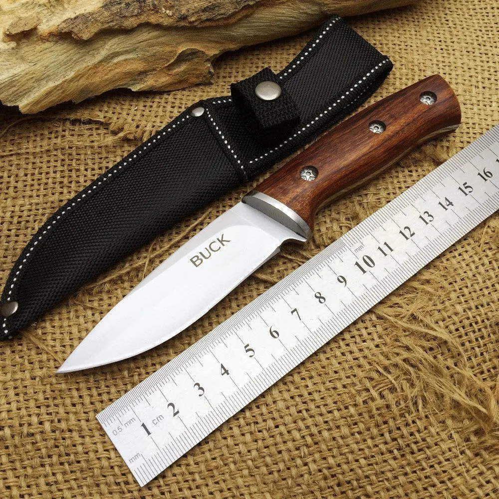 Buck Hunting Fixed Knife 440 Blade Steel