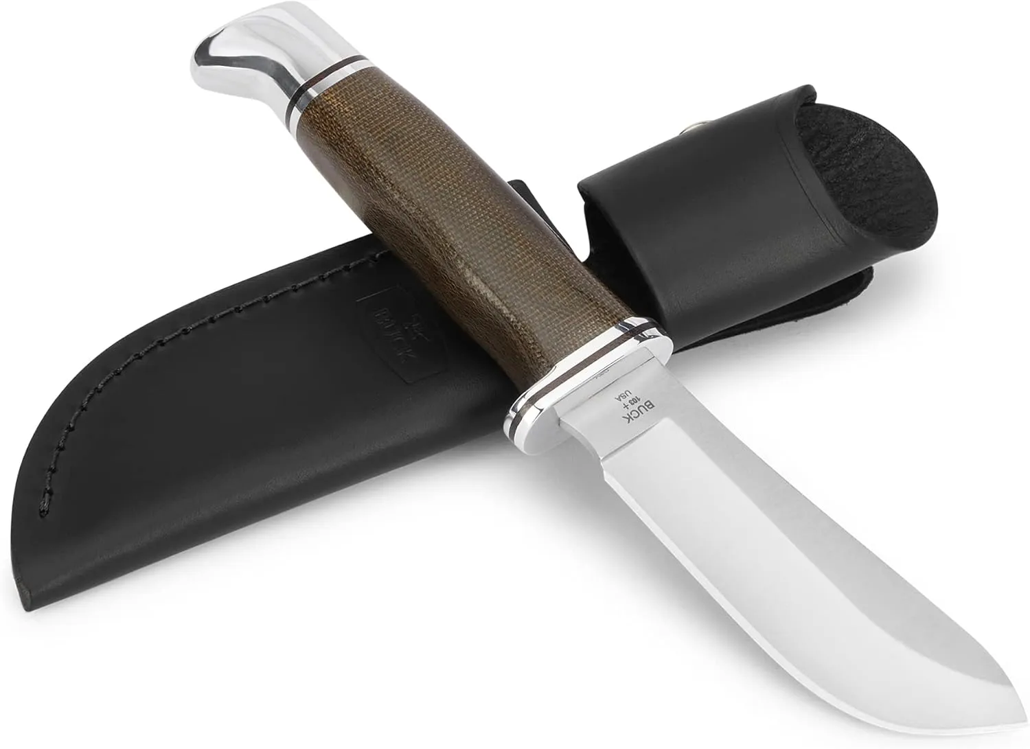 Buck Knives 103 Skinner Fixed Blade Hunting Knife, 4" Stainless Steel Blade with Leather Sheath
