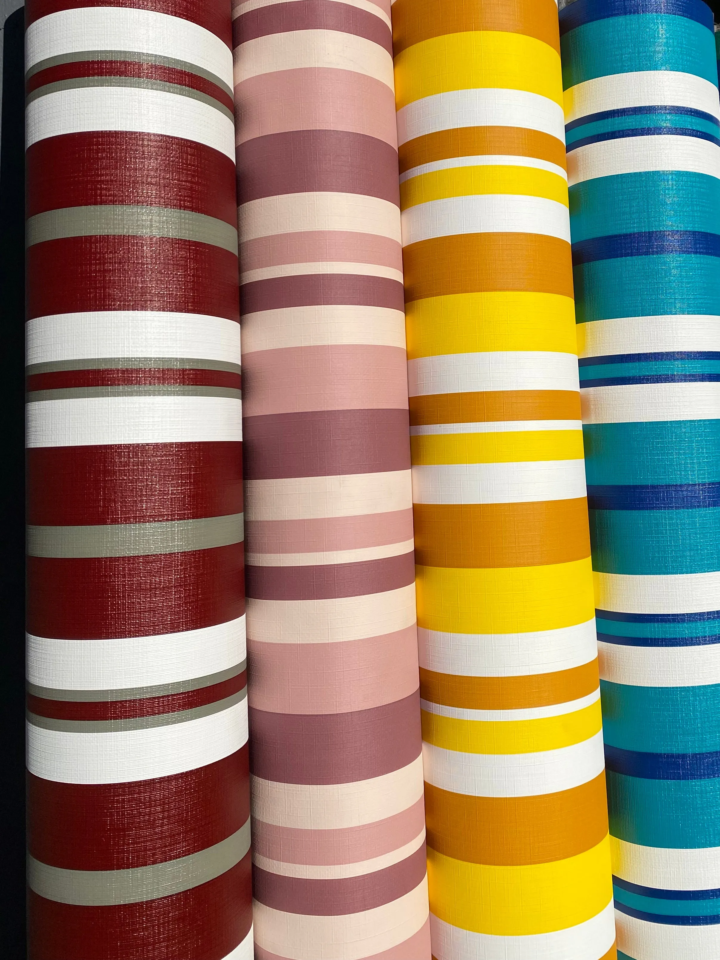 Burgundy, Grey, White Stripe