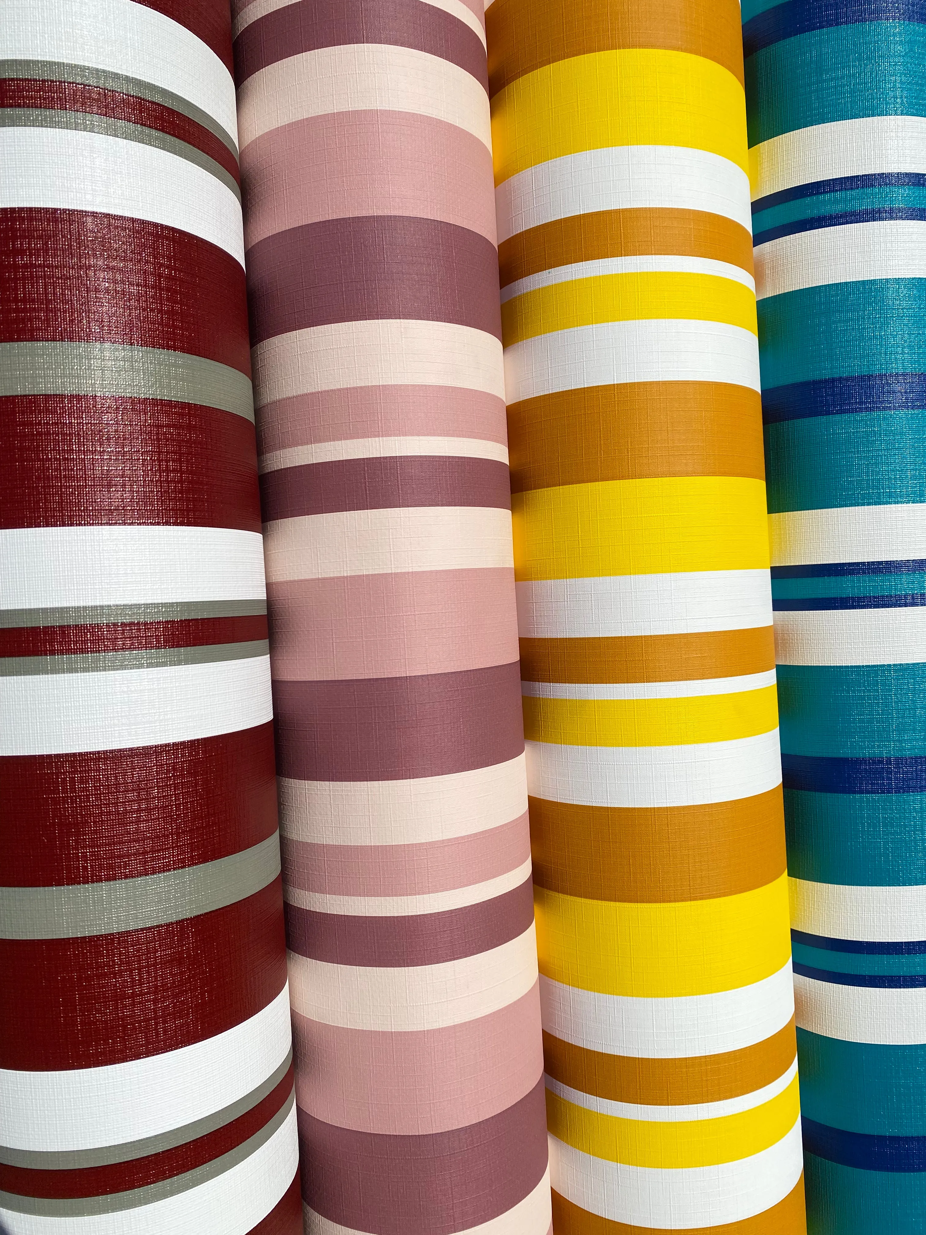 Burgundy, Grey, White Stripe