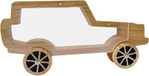 Car Shaped Piggy Bank Creative Tips Storage Case Children Education Money Box Container Change Saving Box for Kids Adults, Unpainted