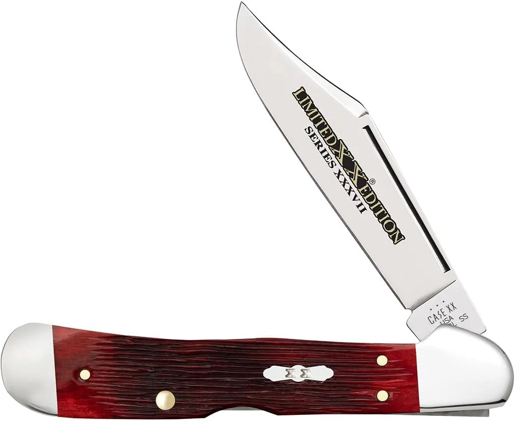 Case XX Pocket Knife COPPERLOCK - LTD ED XXXVII -OLD RED BONE BARNBOARD JIG Item #12213-61549L SS - Length Closed: 4 1/4Inches