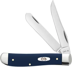 Case XX Pocket Knife MINI TRAPPER - NAVY BLUE SYNTHETIC Item #23613-4207 SS - Length Closed: 3 1/2Inches