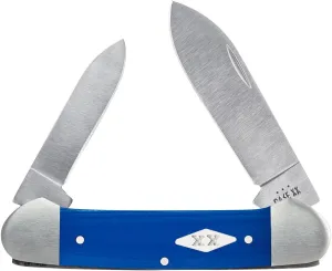 Case XX WR POCKET KNIFE CANOE - BLUE G-10, ITEM 16753, LENGTH CLOSED 3 5/8 INCH (102131 SS)