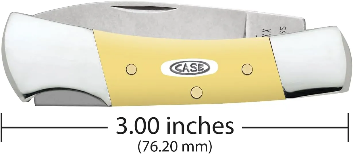 Case XX WR Pocket Knife Lockback Yellow Synthetic Item #81089 (31225L SS) 3 5/8" Inches Closed