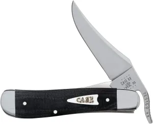 Case XX WR POCKET KNIFE RUSSLOCK - SMOOTH BLACK MICARTA, ITEM 27734, LENGTH CLOSED 4 1/4 INCH (101953L SS)