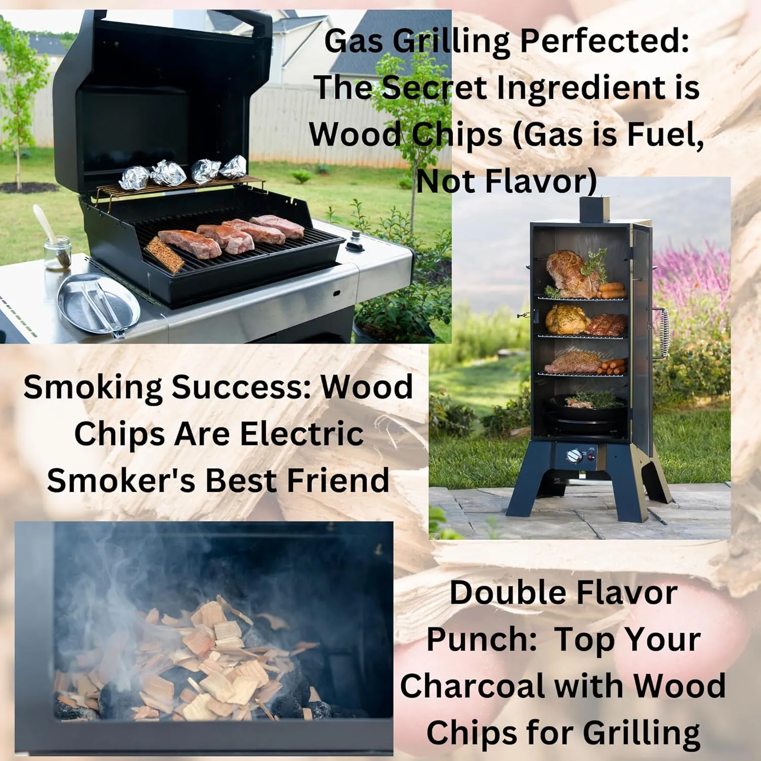 Cattleack Smok'in Tinder Premium Wood Chips, 5 lb Box - BBQ Grill Wood Chips for Smoking Meat and Grilling - Barbecue Smoker Accessories - Grilling Gifts for Men, Proudly from The USA (Apple)