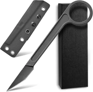 Ccanku C1104 Fixed Blade Knife D2 Blade Stainless Steel Handle EDC Tool Knife for Hunting, Survival, Camping Outdoor with K Sheath