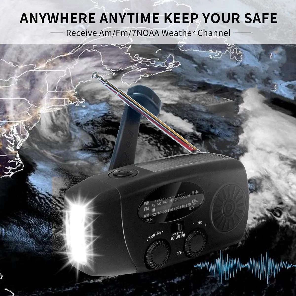 Cell Easter discount Hand Solar Charger With Outdoor For Solar Flashlight Radio Home Phone Stylish Weather Bank LED Crank And Power 2000mAh Emergency