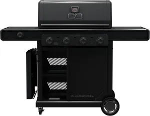 Char-Broil® Pro Series™ with Amplifire™ Infrared Technology 4-Burner Propane Gas Grill Cabinet with Side Burner, Black - 463281024