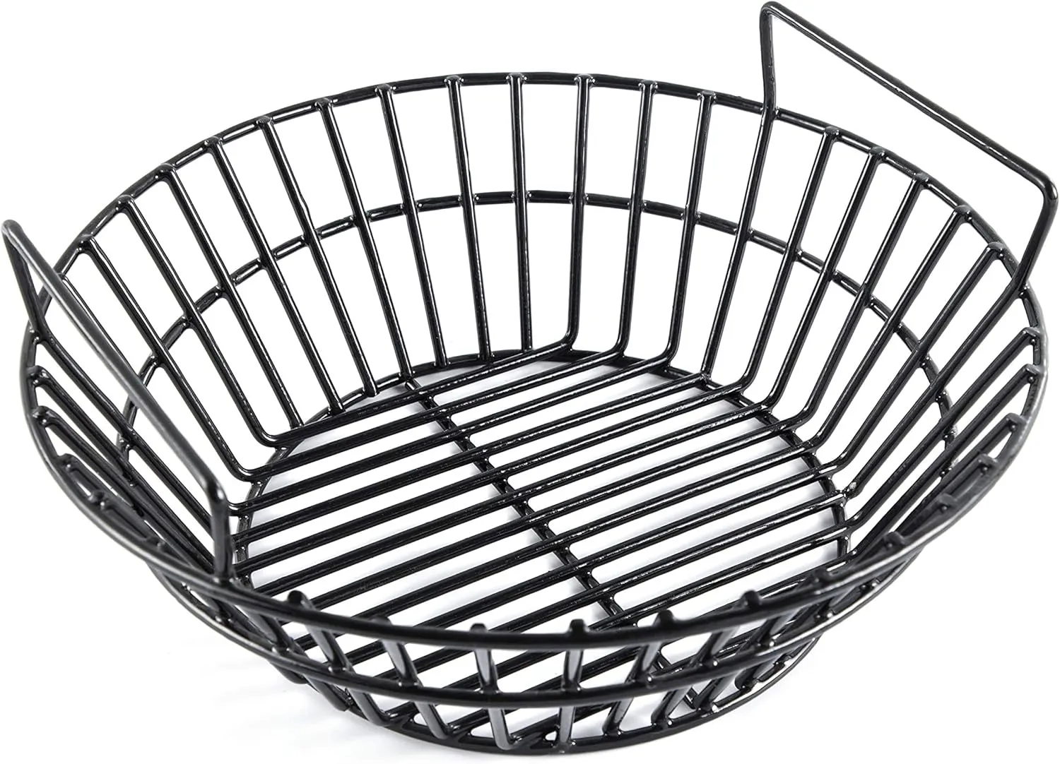 Charcoal Ash Basket for Large Big Green Egg Grill, Kamado Classic, Pit Boss, Louisiana Grills, Primo Kamado and Large Grill Dome, Heavy Duty Porcelain Steel