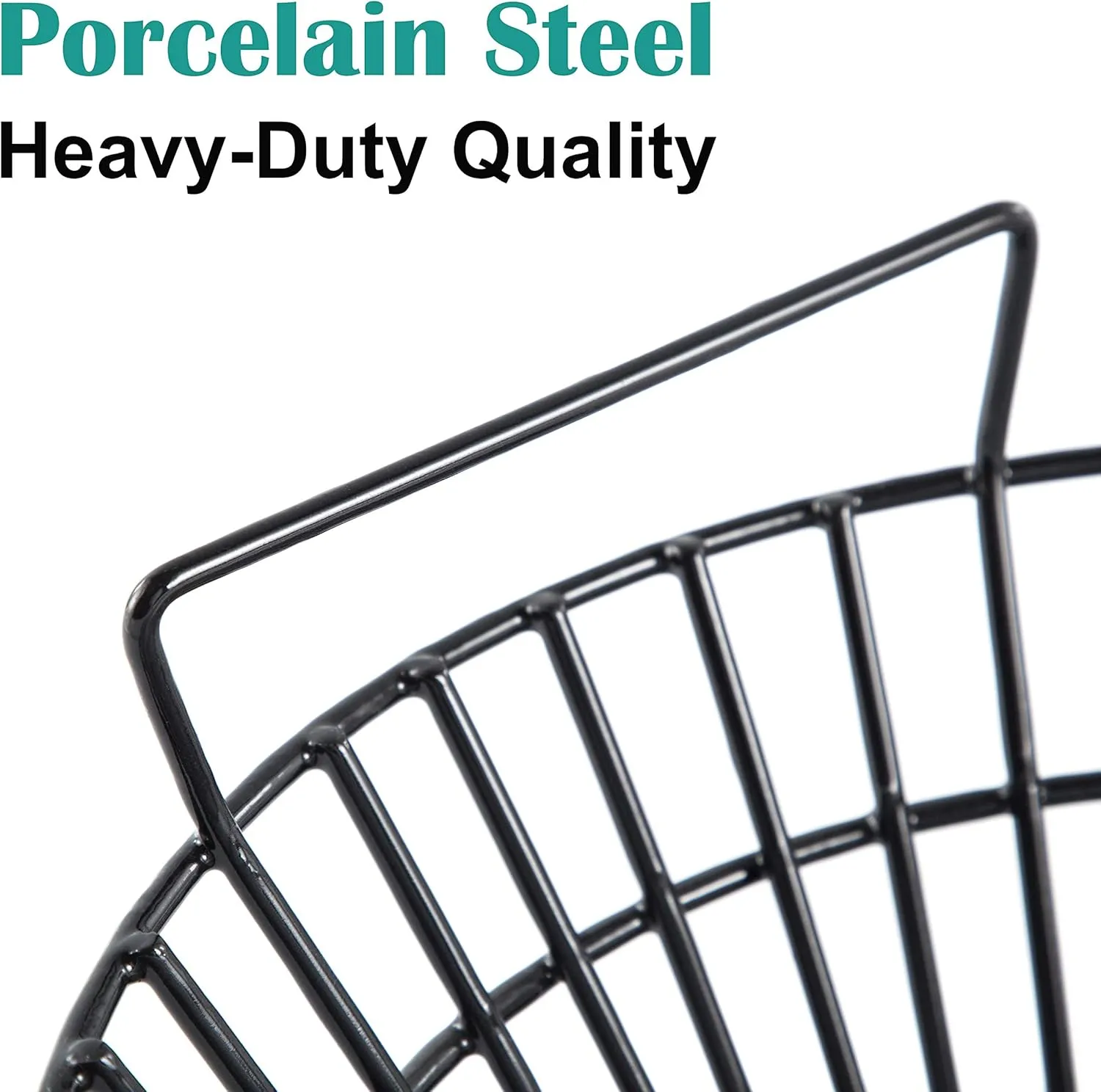 Charcoal Ash Basket for Large Big Green Egg Grill, Kamado Classic, Pit Boss, Louisiana Grills, Primo Kamado and Large Grill Dome, Heavy Duty Porcelain Steel