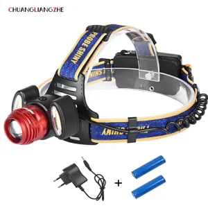 CHENGLIANGZHE LED headlamp outdoor 25W battery 18650 rechargeable headlamp fishing lamp super bright miner's lamp flashlights