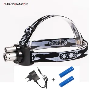 CHENGLIANGZHE LED T6 Light Long Shot Head Lamp Outdoor Led Mining Light Night Fishing Camping Zoom Charge 18650 Battery