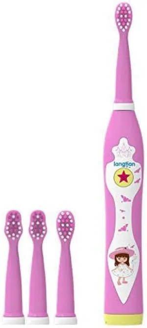 Child Electric Toothbrush Dental Electric Cleaning Brush Kids Ultrasonic Rechargeable Toothbrush Baby Sonic Toothbrush Pink Color
