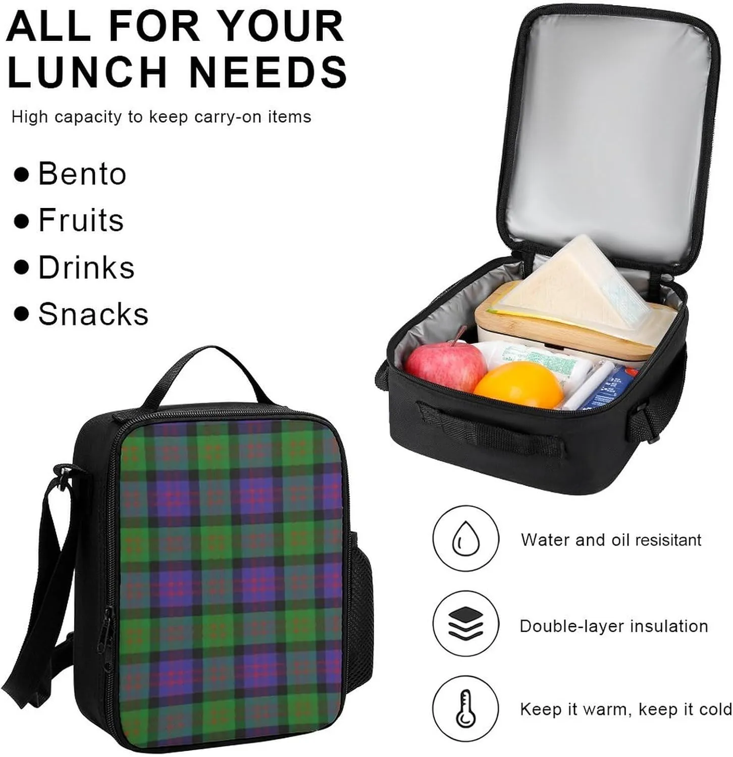 Clan MacDonald Donald Lightweight Pocket Backpack Crossbody Lunch Bag Set Unisex