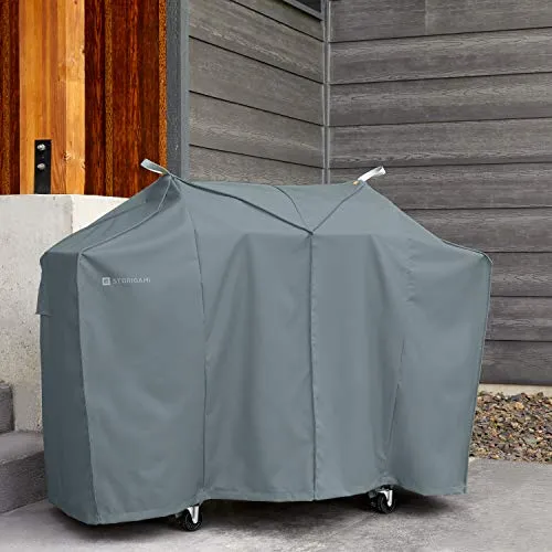 Classic Accessories Storigami Easy Fold Water-Resistant 70 Inch BBQ Grill Cover, Goat Tan