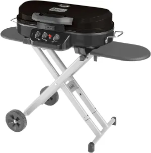 Coleman RoadTrip 285 Portable Stand-Up Propane Grill with 3 Adjustable Burners & Instastart Ignition, 20,000 BTUs of Power for Outdoor Cooking