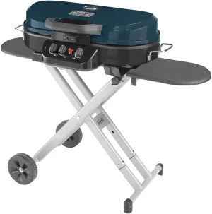 Coleman RoadTrip 285 Portable Stand-Up Propane Grill with 3 Adjustable Burners & Instastart Ignition, 20,000 BTUs of Power for Outdoor Cooking