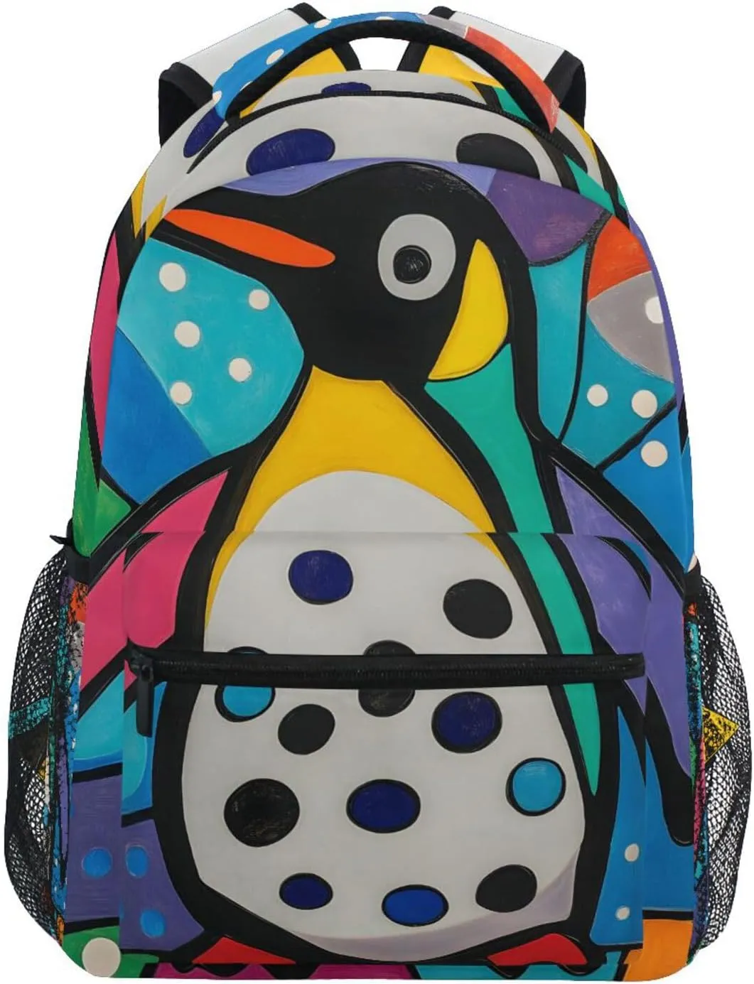 Colorful Penguin School Kids Backpack for Boys Girls Laptop Backpack Lightweight Travel Bag for Women Men