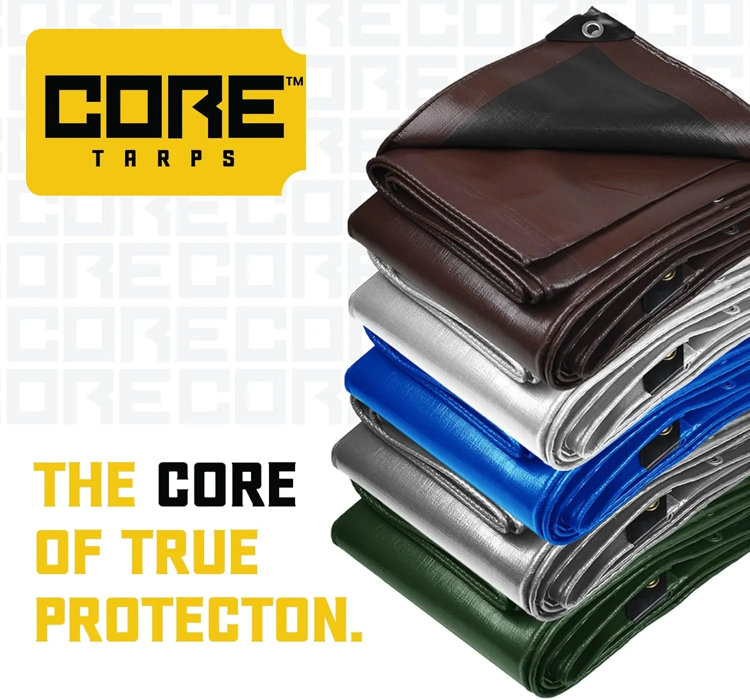 Core Tarps Extreme Heavy Duty 20 Mil Tarp Cover, Waterproof, UV Resistant, Rip and Tear Proof, Poly Tarpaulin with Reinforced Edges for Roof, Camping, Patio, Pool, Boat (White 20′ X 20′)