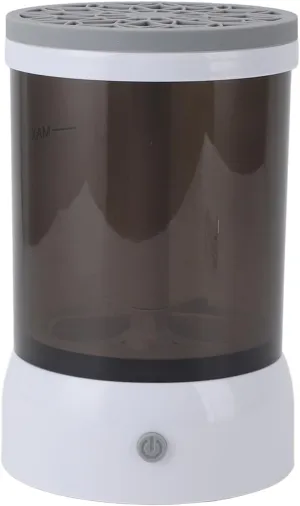Cosmetic Brush Cleaner Machine, Electric Makeup Brush Cleaner Quick Dry ABS PC and Silicone for Travel (Gray)