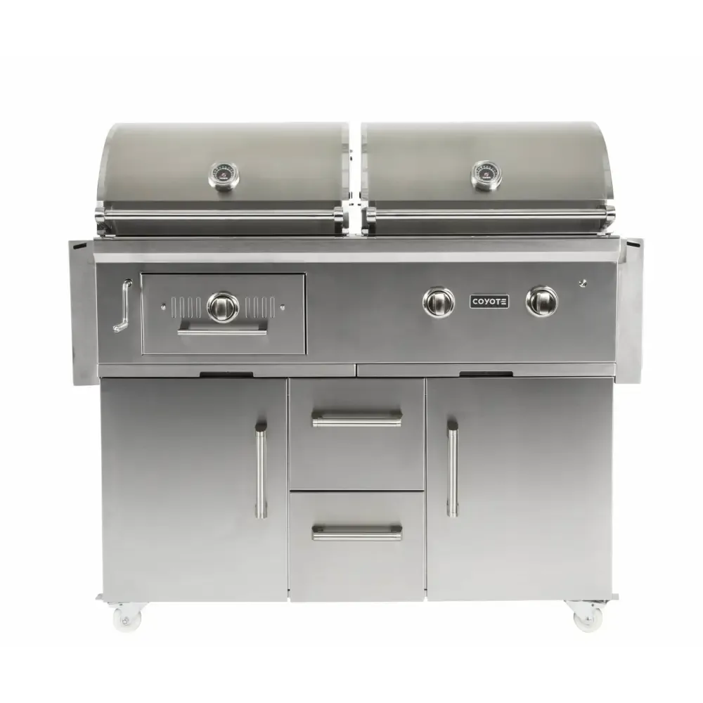 Coyote C1HY50NG 50 Inch Built-in Charcoal and Gas Dual Fuel Hybrid Grill