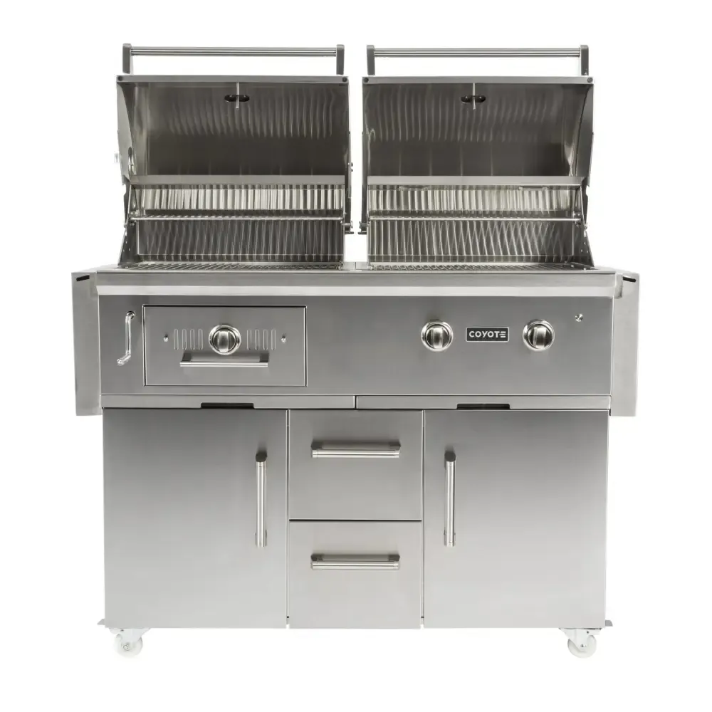 Coyote C1HY50NG 50 Inch Built-in Charcoal and Gas Dual Fuel Hybrid Grill