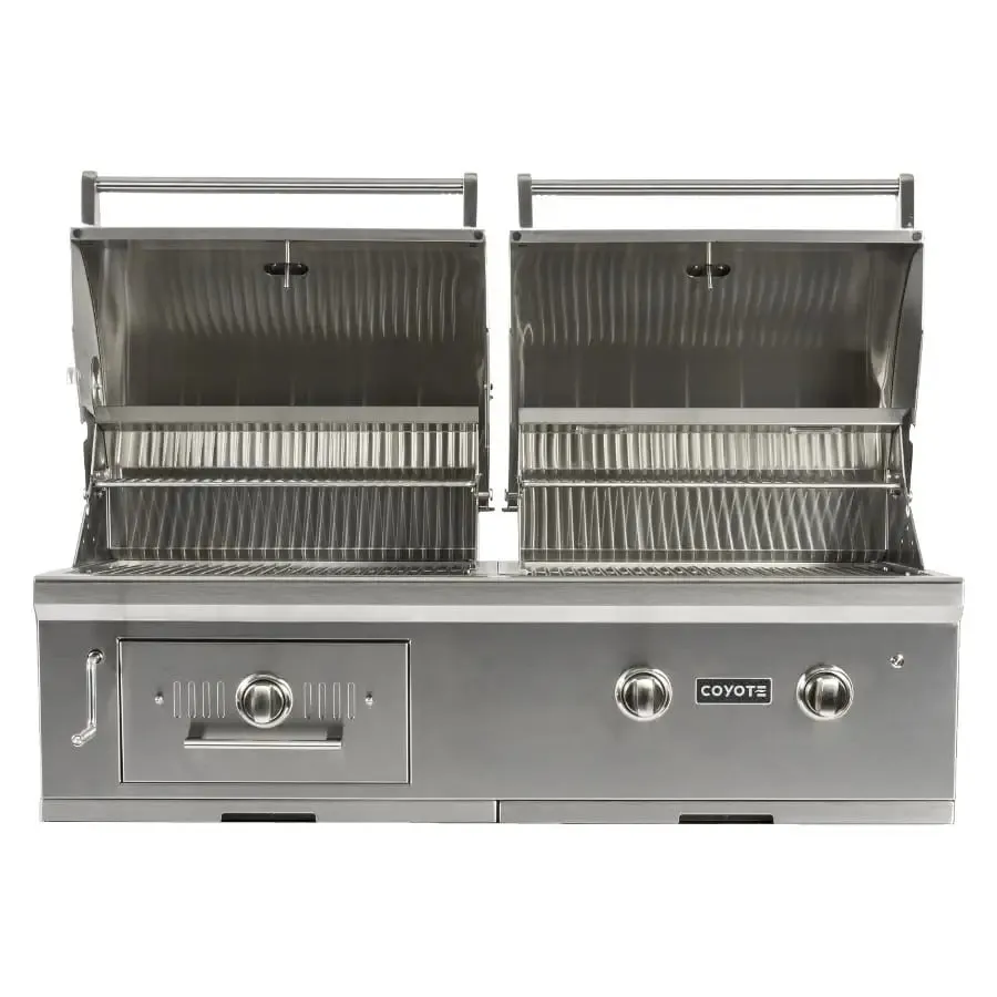 Coyote C1HY50NG 50 Inch Built-in Charcoal and Gas Dual Fuel Hybrid Grill