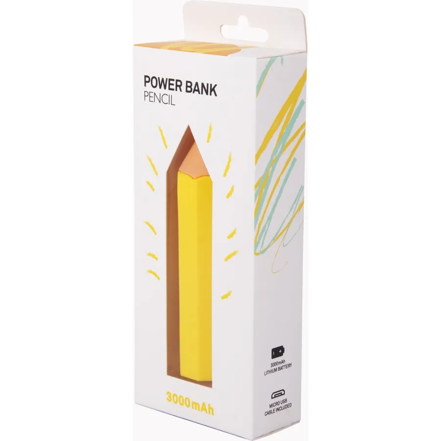 Crest Pencil Powerbank - Blue - Green - Purple - Red - Yellow