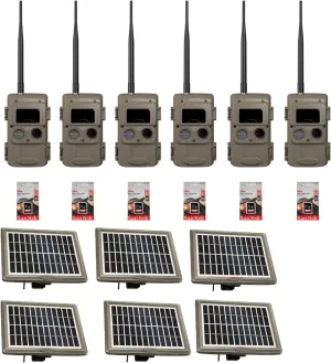 Cuddeback 6 Long Range IR Cameras L Series 6 Solar Power Bank Models PW-3600 6 16GB SD Cards 1 Hunters Warehouse Hat New