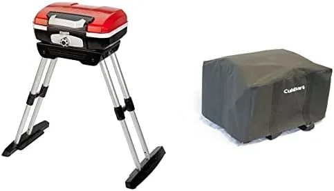 Cuisinart Portable Gas Grill with 150 sq. in. Cooking Surface and Tote Cover - Portable Tabletop Propane Grill for Camping, Tailgating