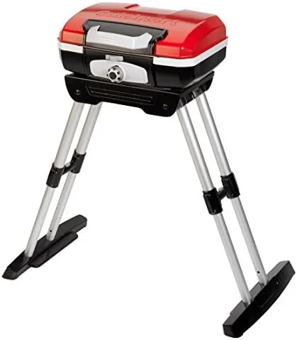Cuisinart Portable Gas Grill with 150 sq. in. Cooking Surface and Tote Cover - Portable Tabletop Propane Grill for Camping, Tailgating