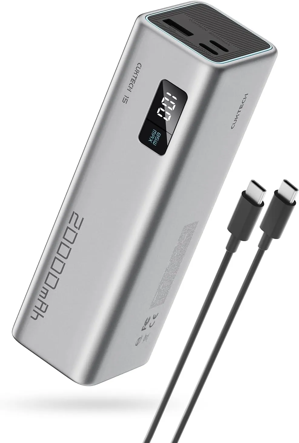 CUKTECH 15 SE Power Bank 20000mAh 65W Laptop Charger, 3-Port USB C Portable Charger, PD 3.0 Fast Charging External Battery Pack for iPhone 16/15/14 Series, Samsung, MacBook, Dell, Steam Deck, and More