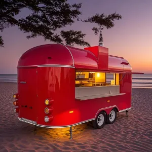 Custom Food & Beverage Trailer – Mobile Concession Stand with Cooking Equipment Options and Service Counter Window