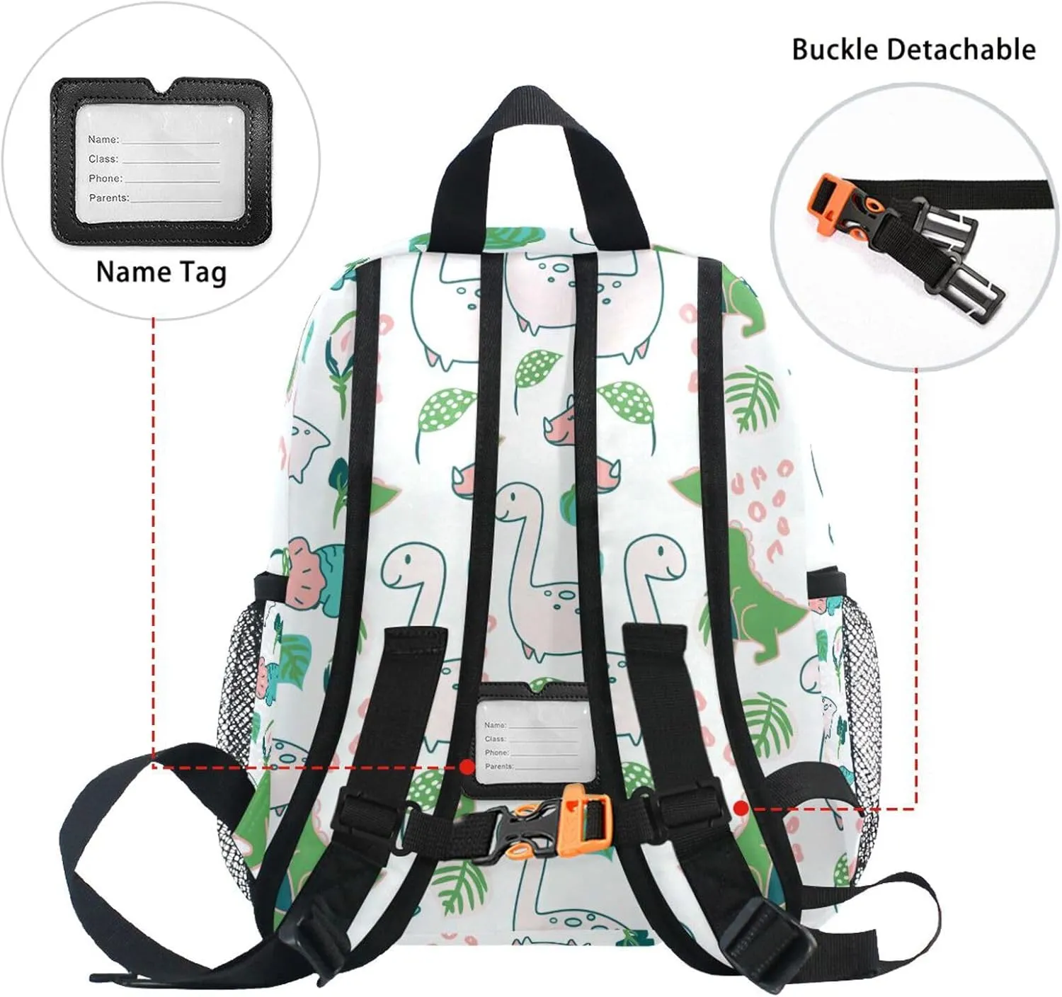 Cute Kids Back Pack Cute Dino Todder Backpack Lightweight Preschool Kindergarten Book Bag Practical and Durable Daycare Bag for Travel,Toys