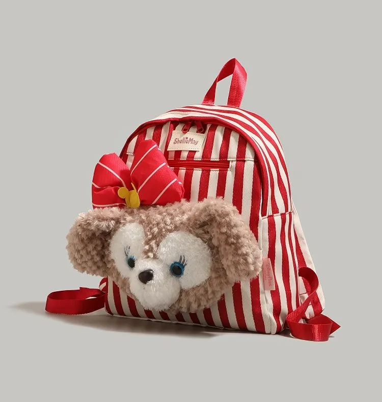 Cute Light Purple StellaLou Plush Face Pocket Schoolbag