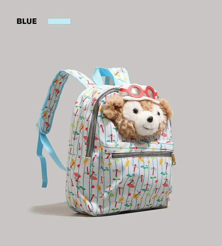 Cute Light Purple StellaLou Plush Face Pocket Schoolbag