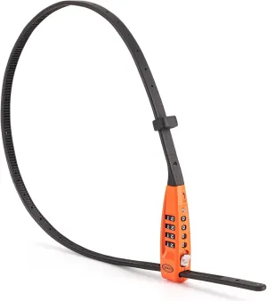 CXWXC Zip Tie Lock - 4-Digit Combo Cable Locks for Bike Motorcycle Helmet, Skateboard, Skis, Snowboard, Stroller & Cabinet - Ideal for Lightweight Security (Orange, 70CM)