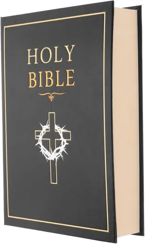 Diversion Book Safe with Combination Lock Money Storage Hollow Book Discreet Piggy Bank for Personal Items and Jewelry Unique Bible Design with Key