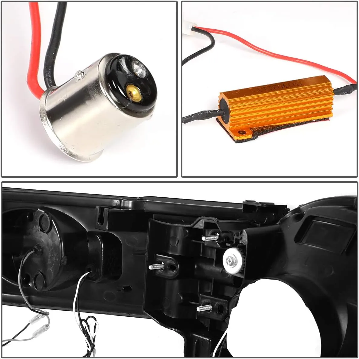 DNA MOTORING HL-LB-FJC07-BK-SM-CL1 Smoke Lens Headlights With LED DRL   Sequential Signal Compatible with 07-14 FJ Cruiser