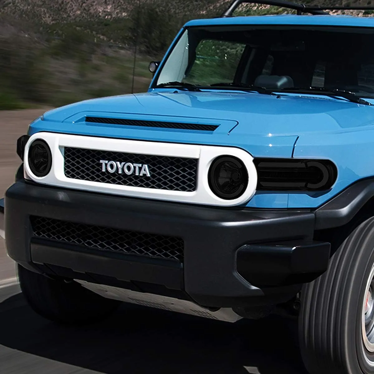 DNA MOTORING HL-LB-FJC07-BK-SM-CL1 Smoke Lens Headlights With LED DRL   Sequential Signal Compatible with 07-14 FJ Cruiser